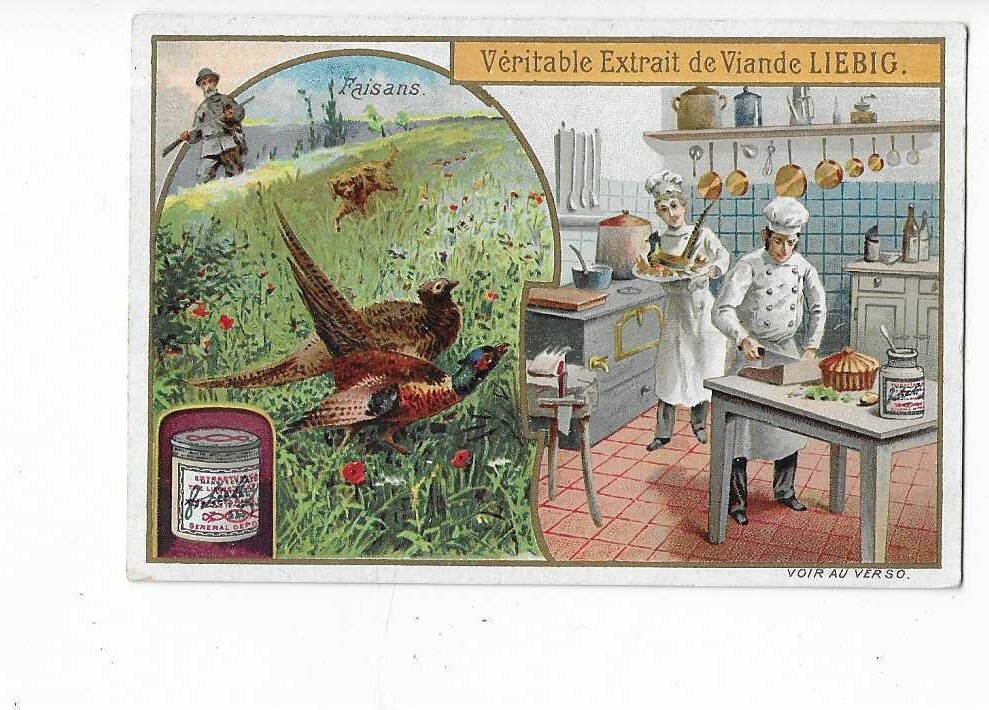 Chromo Liebig Pheasants Chefs