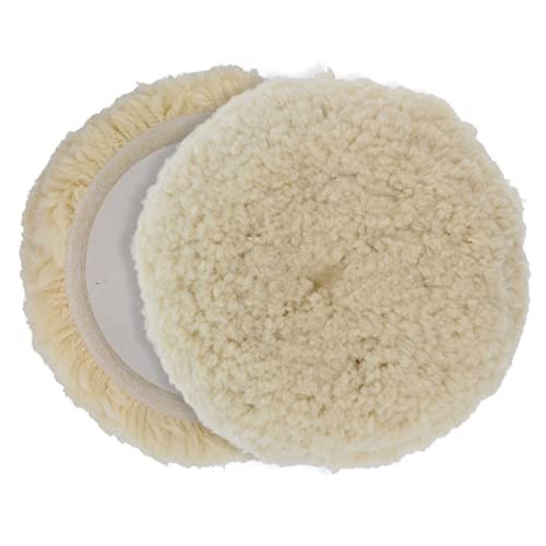 8" 100% Wool Hook & Loop Grip Buffing Pad for Compound Cutting & Polishing -