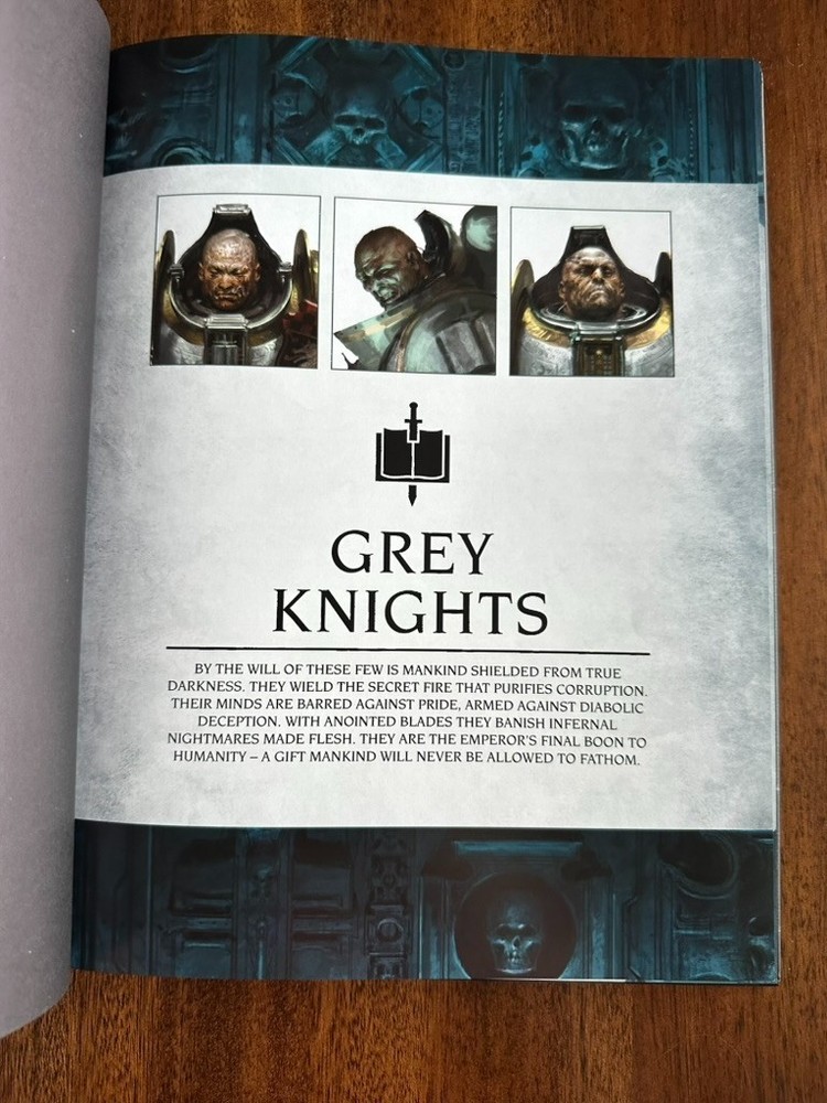Warhammer 40000 40k Codex Grey Knights Hardcover Book 2021 Edition