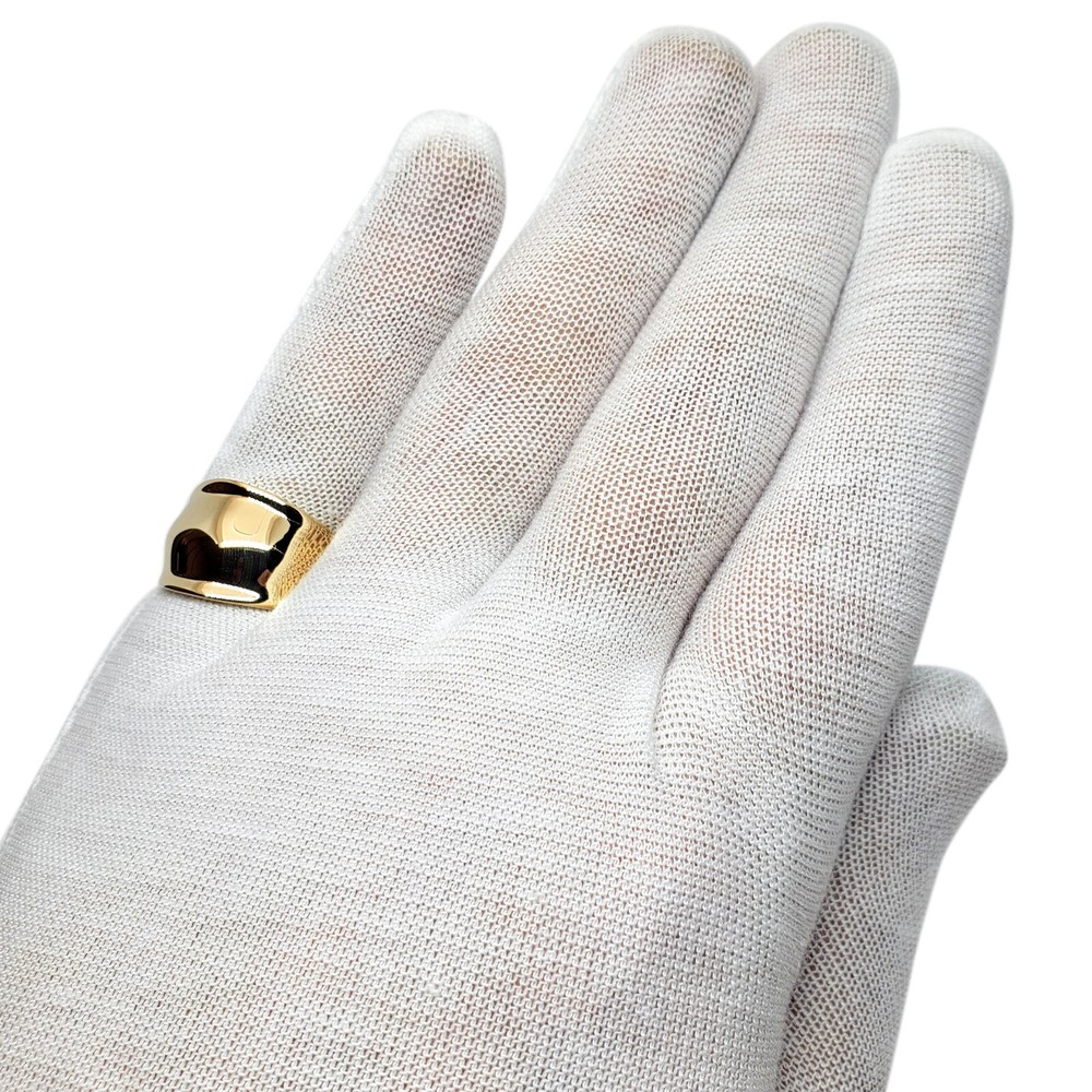 Solid 18K Yellow Gold Cigar Ring, Gold Dome Ring 13mm Sizes 5 - 12