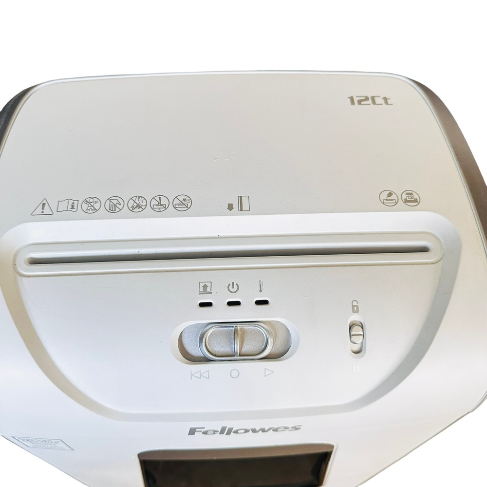 FELLOWES POWERSHRED 12CT CROSS-CUT SHREDDER White tested works