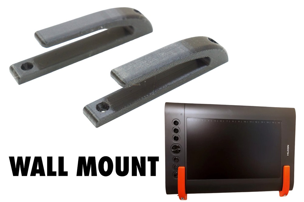Wall Mount Holder for Drawing Tablets, Computers: Huion H610Pro, Wacom Cintiq