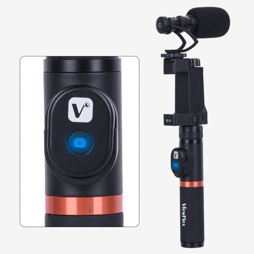 CoMica Metal Mini On-Camera Directional Shotgun Mic Kit w/Bluetooth Controller