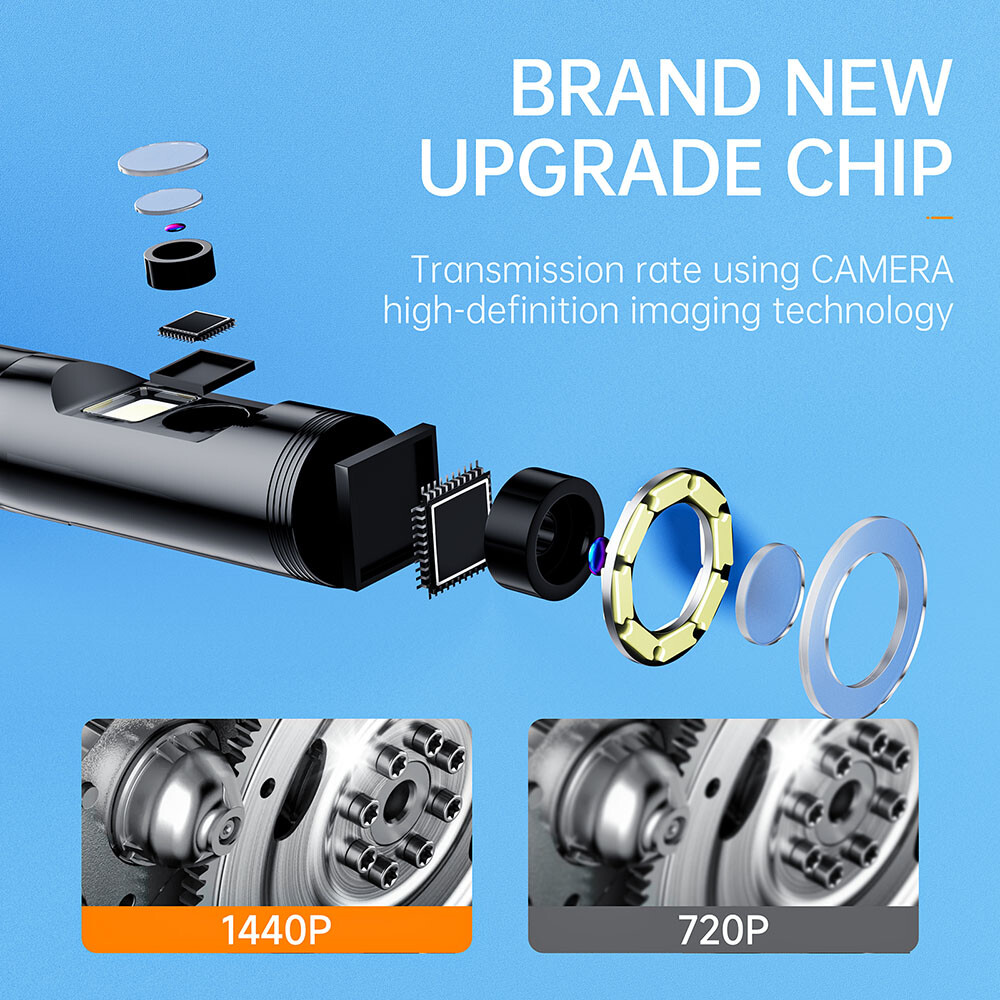 Dual Lens For iPhone 16/15/14 iOS/Android phone iPad Endoscope Camera Waterproof