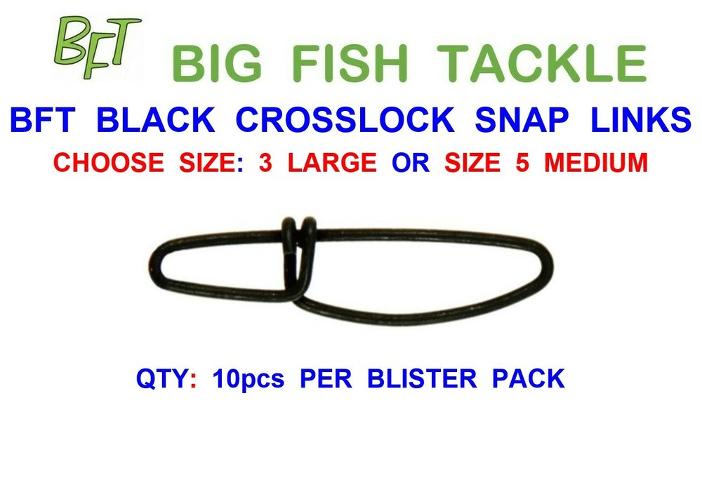 BFT CROSSLOCK SNAP LINKS FOR SINGLE TANDEM STINGER PIKE SNAP TACKLE WIRE TRACES