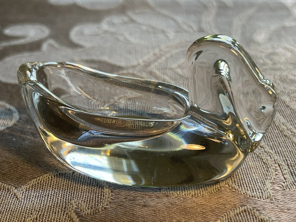 Swan Crystal Clear Open Salt Cellar Dip