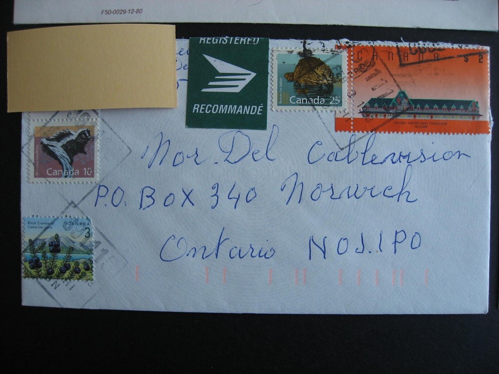 Canada 5 old registered covers