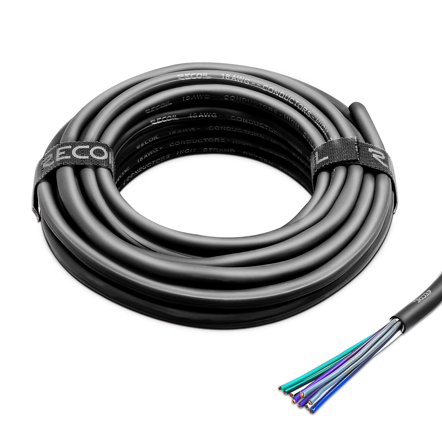 RECOIL RS918-20 Speaker Cable 4-Channel Speaker Wire and Remote Wire, 18AWG CCA