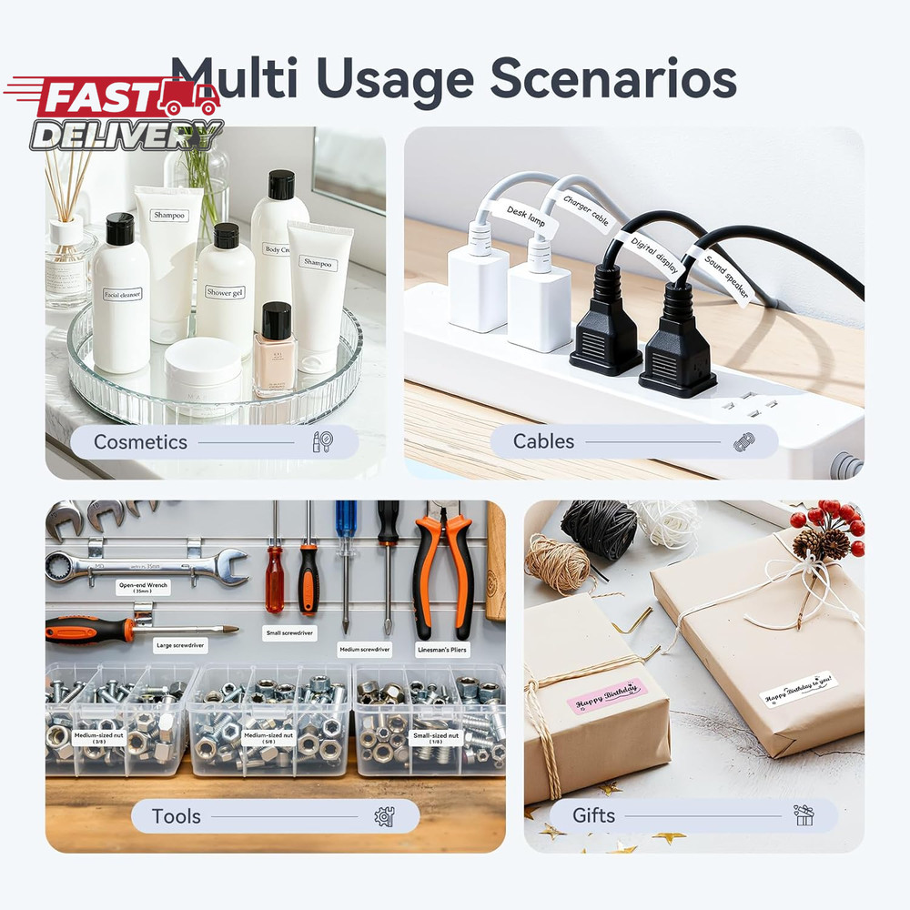 NIIMBOT D110 Upgraded Version Mini Label Maker Machine with Tape, Portable Bluet