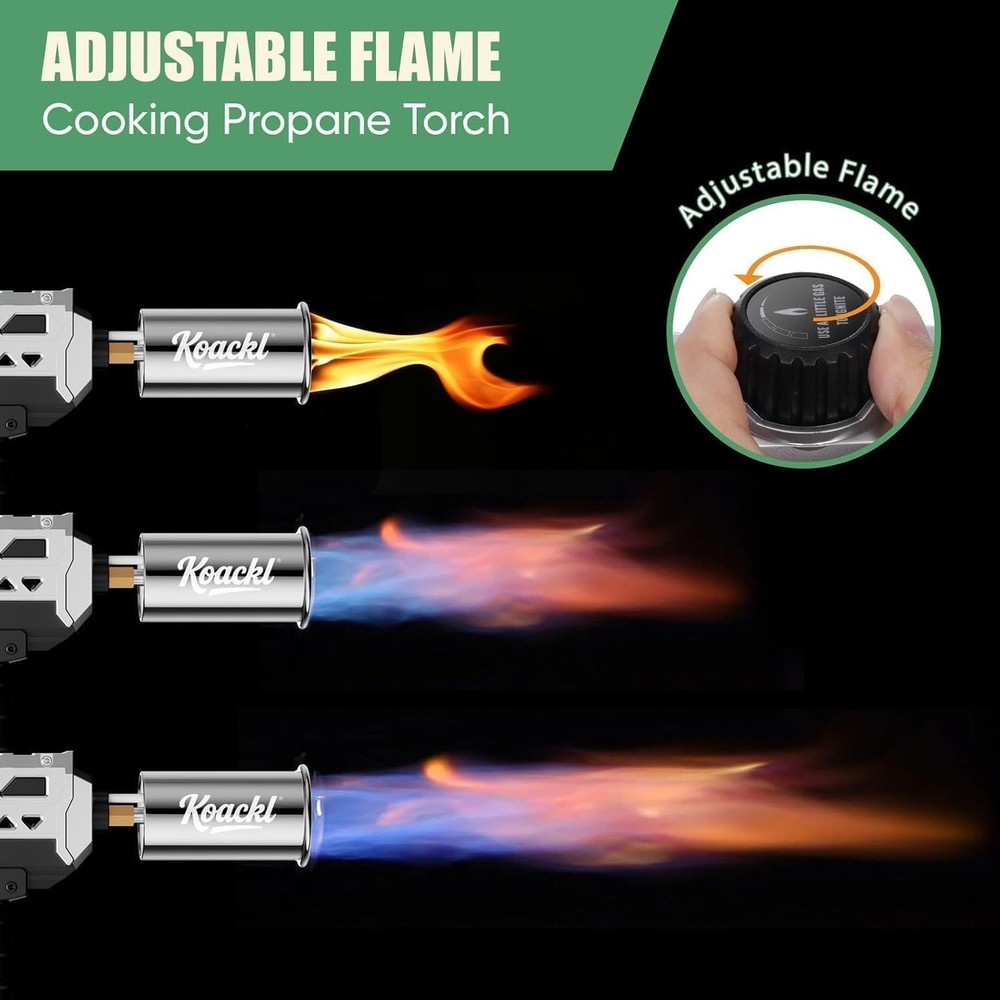 Flamethrower Style Torch for DIY Projects, Searing Meat and Charcoal Lighting