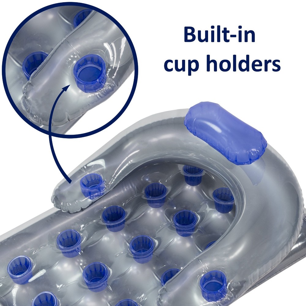 Inflatable Chaise Lounger 66” - Deep Blue