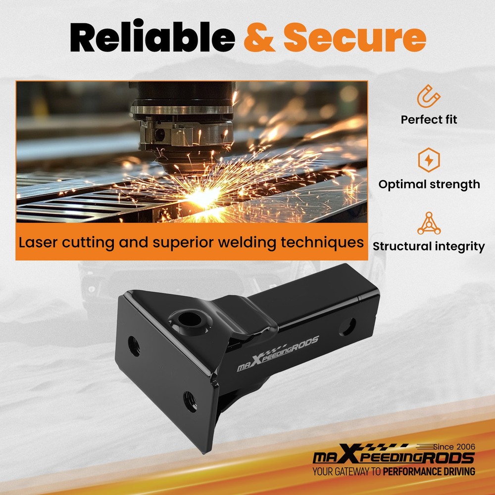 Black 2" Receiver Hitch Adapter for Sub-Compact Tractor 3-Point Steel