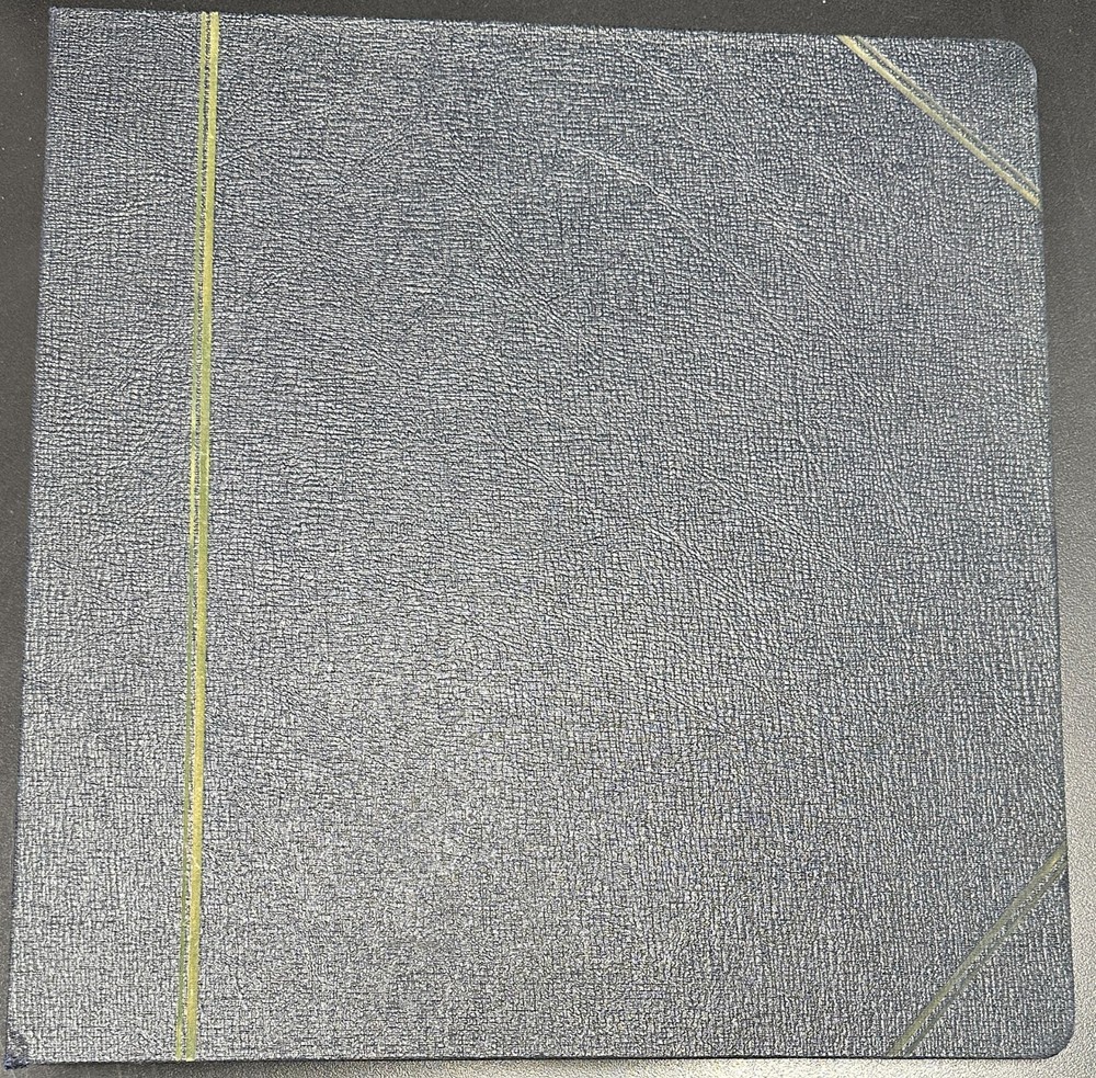 Vintage Navy Blue Stamp Binder/Album, Empty