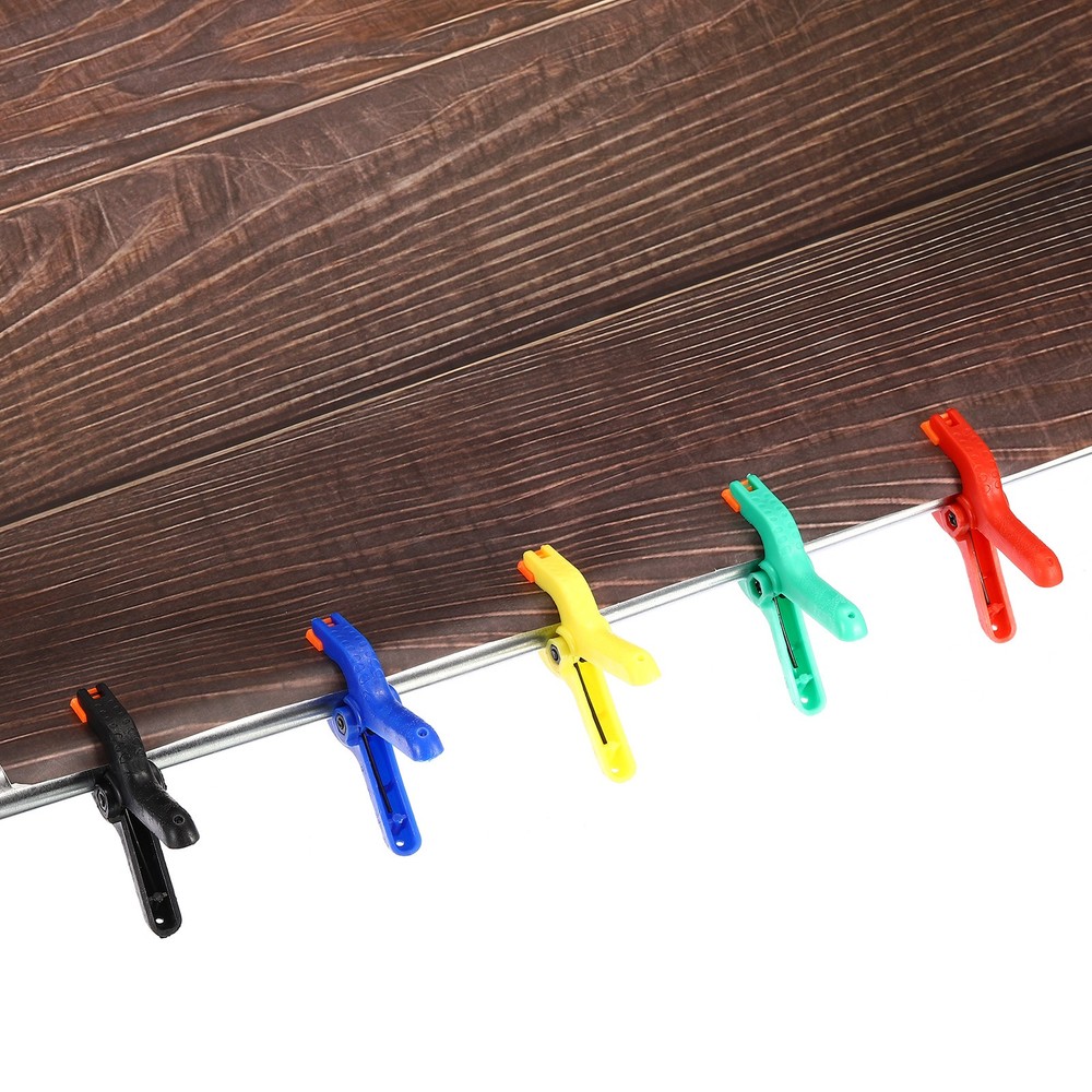 2 Inch Spring Clamps, 6 Pack Plastic Flexible Anti-slip Strong Clips, Black