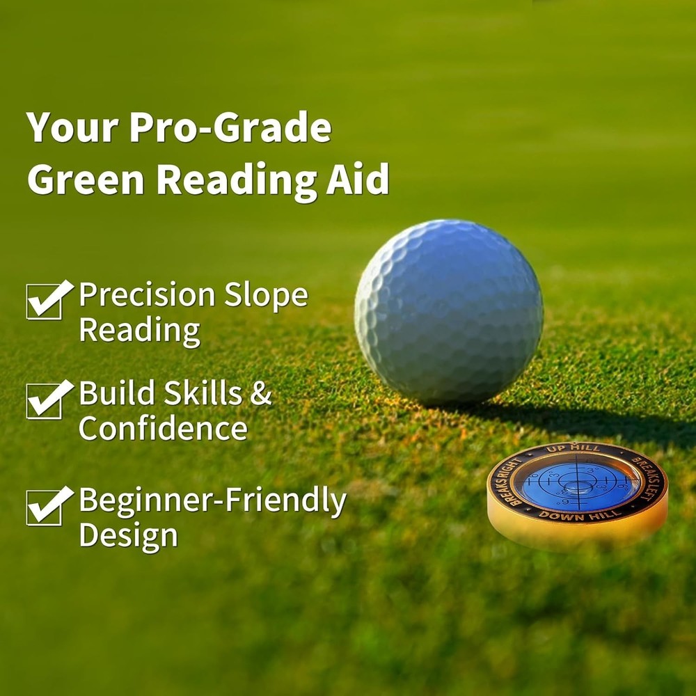 High Precision Golf Green Reader Funny Ball Marker Golf Putt Training Aid Bub...
