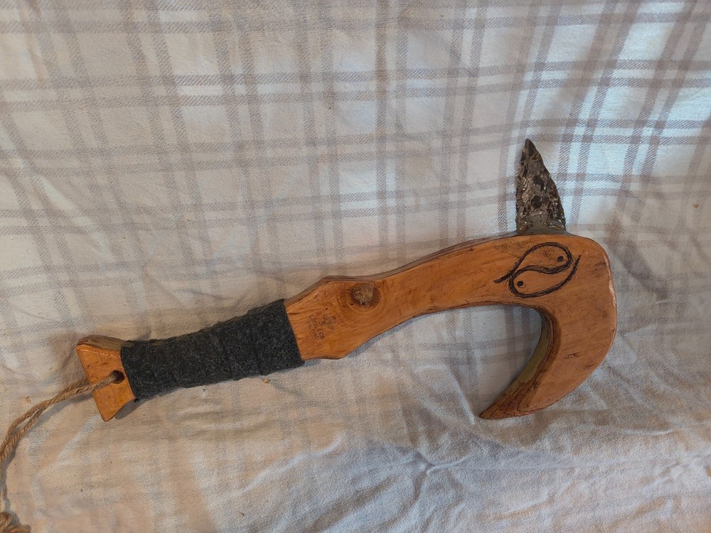 Native inspired knife with stone blade