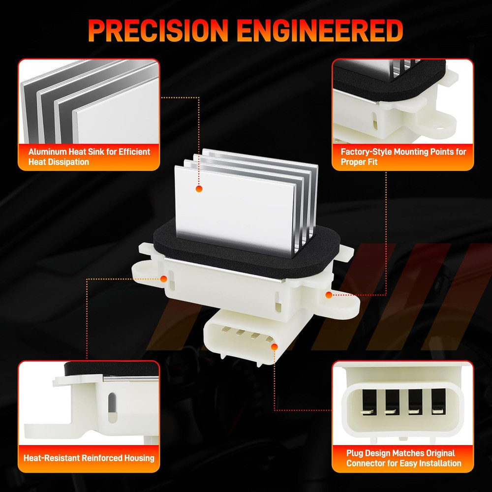 HVAC Blower Motor Resistor AC Blower Control Module with Connector Wire Harness,