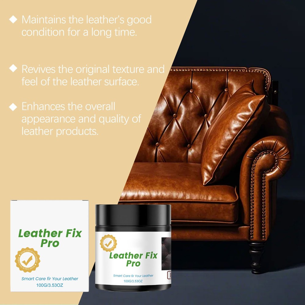 Leather Fix Pro, Long-Lasting Scratch Leather Restorer Cleaner Maintenance 200g