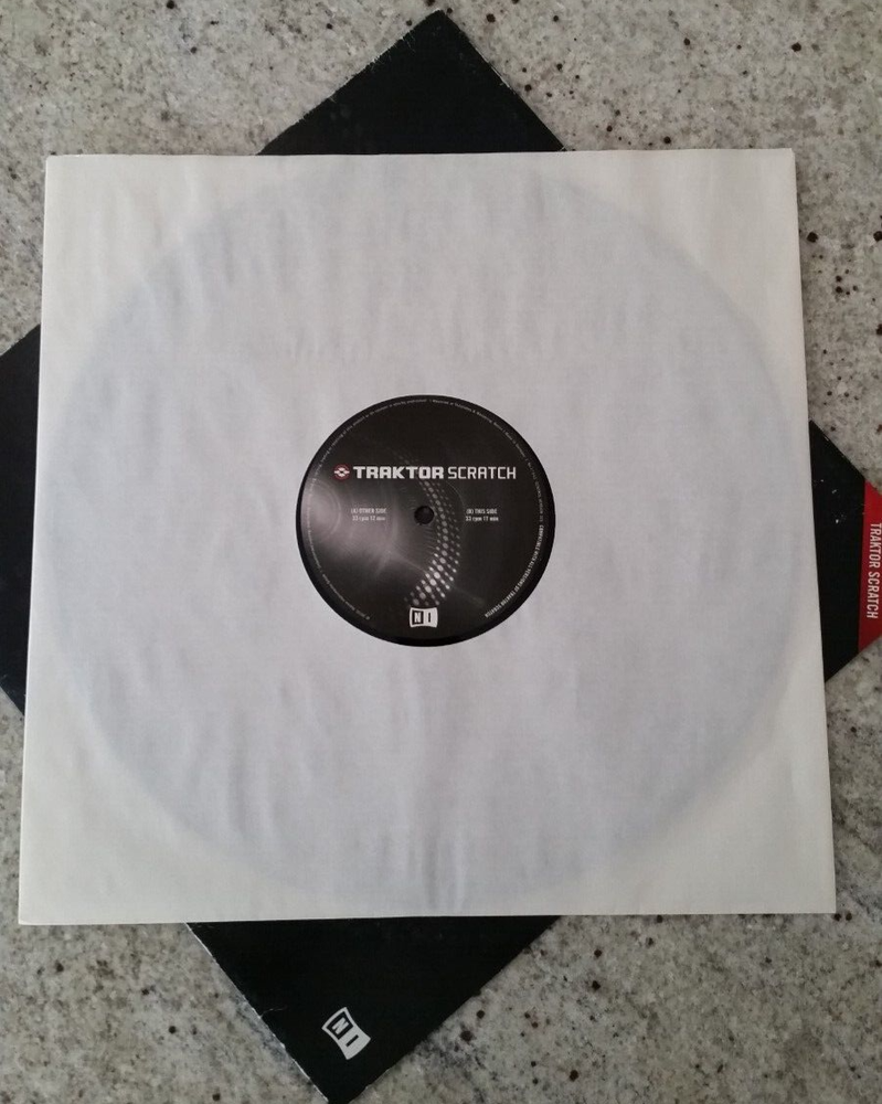 TRAKTOR SCRATCH - CONTROL VINYL BLACK - ORIGINAL NATIVE INSTRUMENTS - LIKE NEW