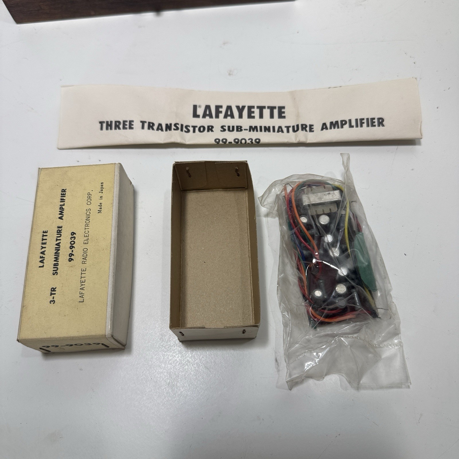 Lafayette 3 Transistor Subminiature Amplifier 3-TR #99-9039 Made In Japan