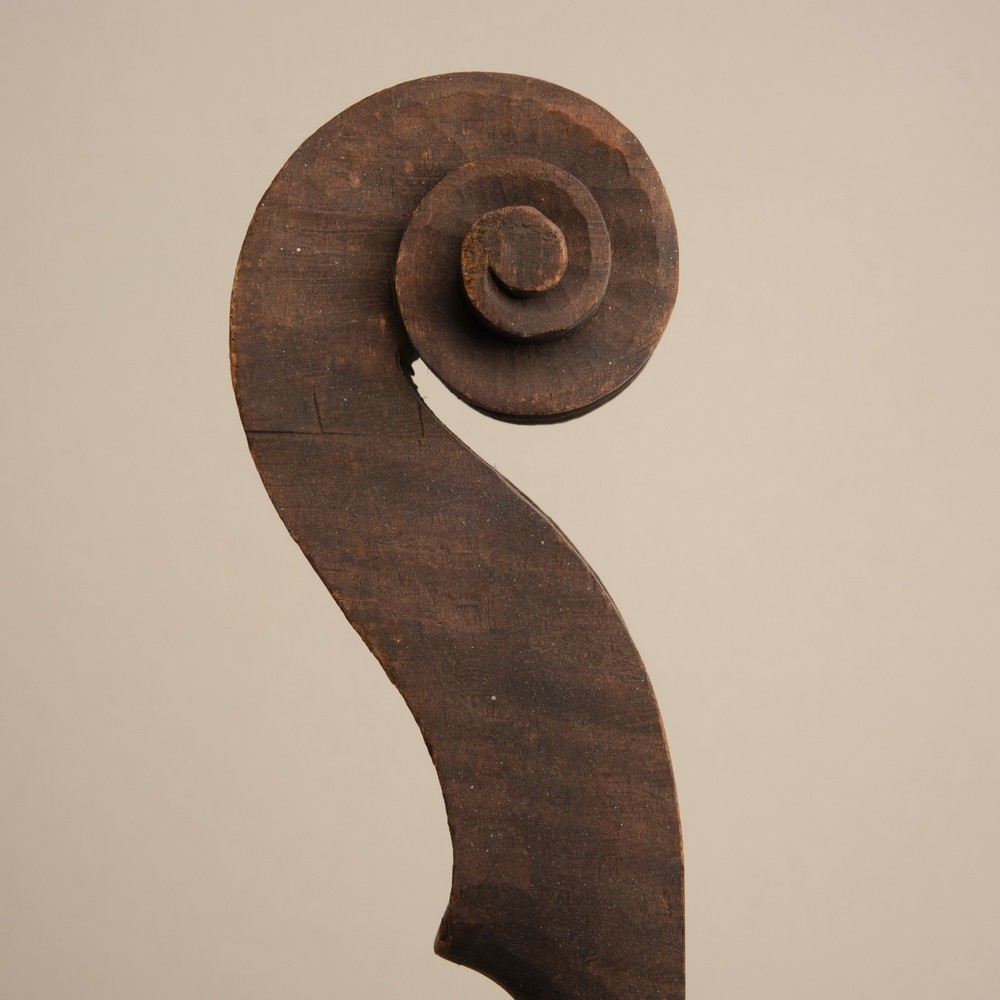 2 Old 4/4 Violin Scrolls Necks #VB272