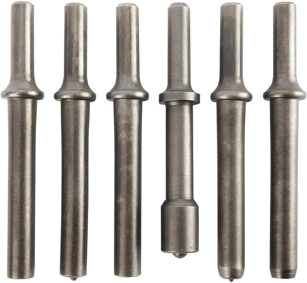 7Pcs Air Hammer Rivet Bit Smoothing Pneumatic Air Hammer Chisel Tools w/ Spring