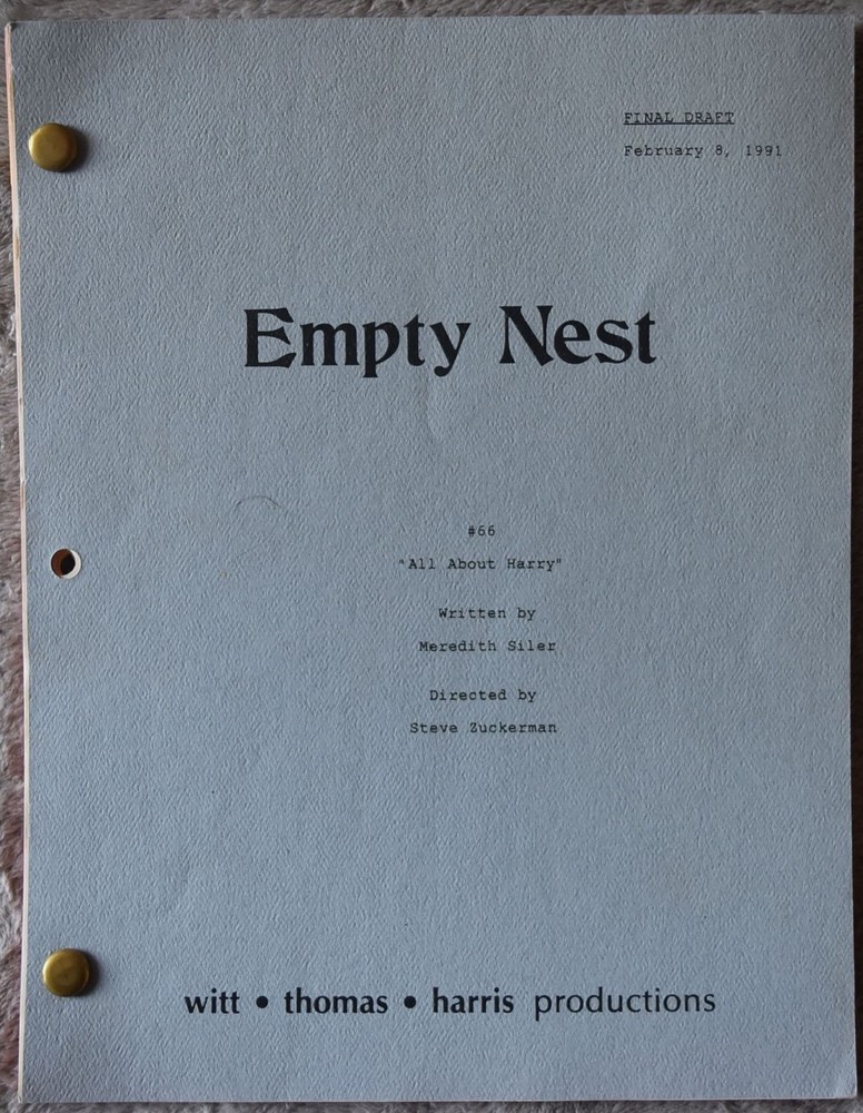 1991 Empty Nest (All About Harry) Original Screenplay Script