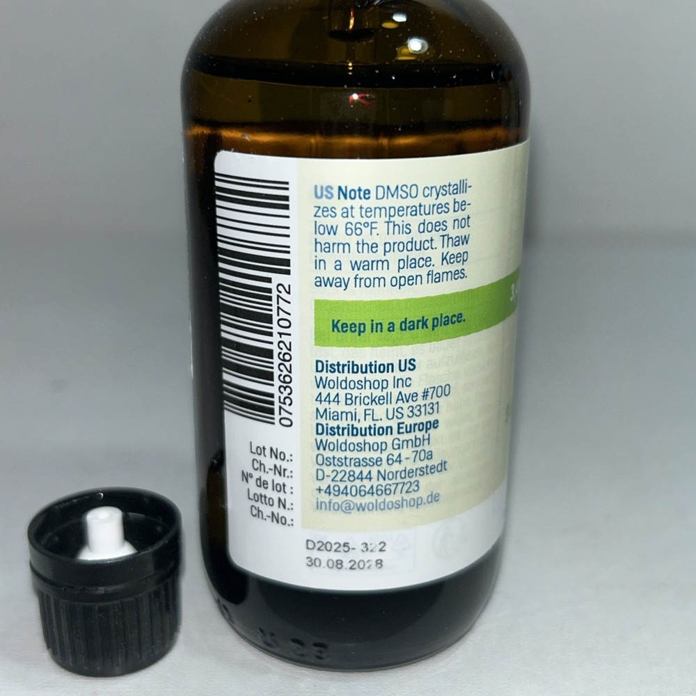 Sealed DMSO 99.8% 3.4 Fl Oz Dropper Cap
