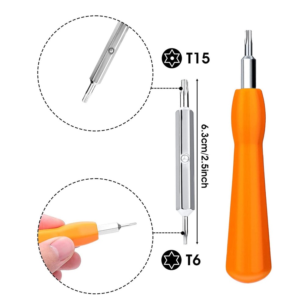 Ring Doorbell Screwdriver Replacement & Charger Charging Cable 3 Pack, Orange