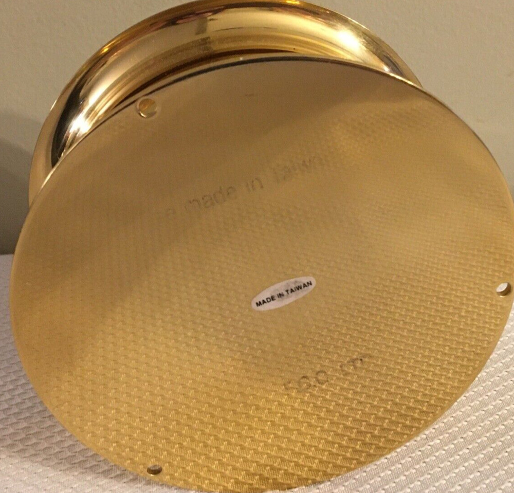 Vintage FCC Precision Quartz Brass Clock ~4.5" Diameter