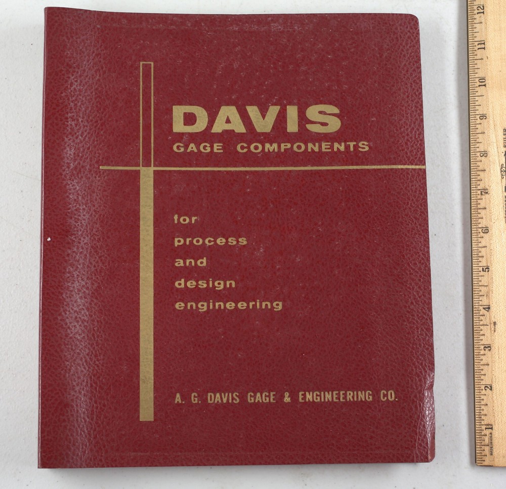 Vintage Davis Gage Components Catalogs Binder Process Design Engineering