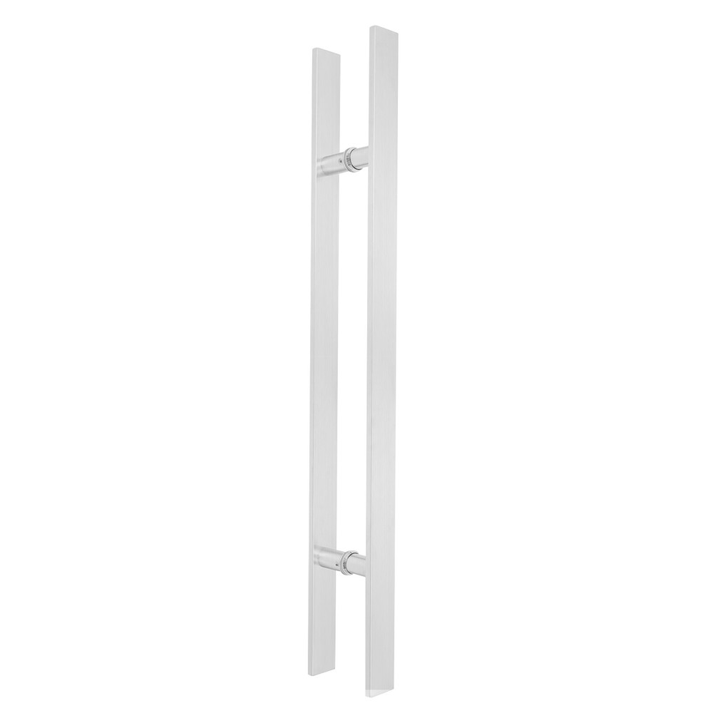 Sliding door handle stainless steel - brushed silver