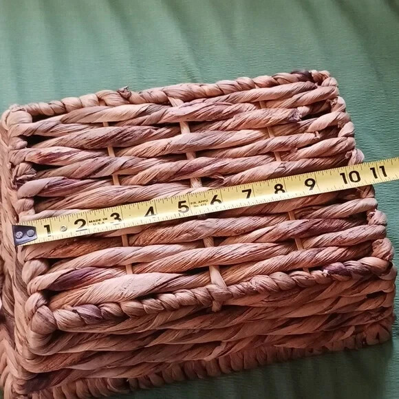New Handcrafted in Vietnam rectangular Basket with Handles