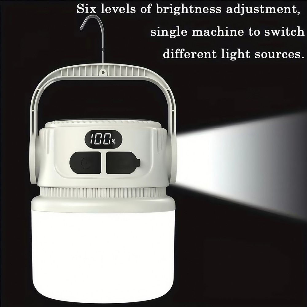 2Pcs Rechargeable LED Flashlight Solar Powered Camping Tent Light Lantern Lamp