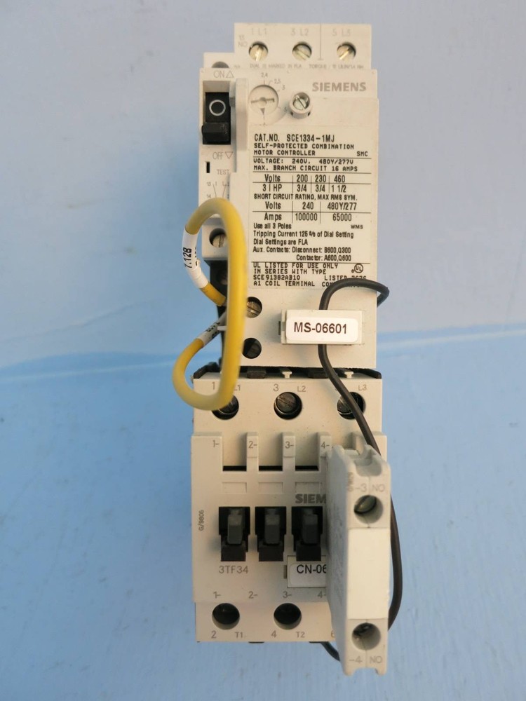 Siemens SCE1334-1MJ 1.5HP@460V 16A Self-Protected Combination Motor Controller