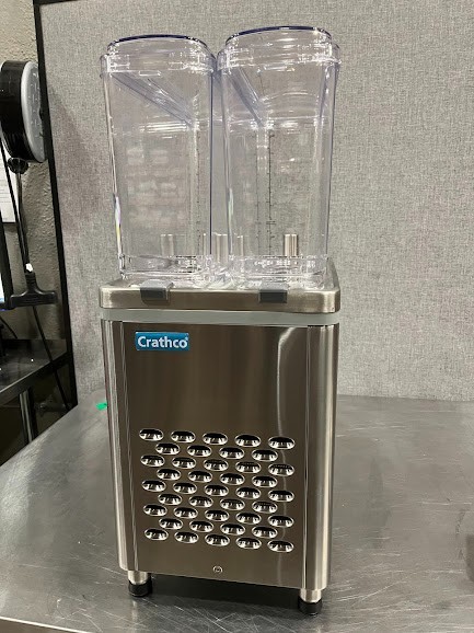 Crathco Bubbler Double 2.4 Gallon Bowl Refrigerated Beverage Dispenser - 120V