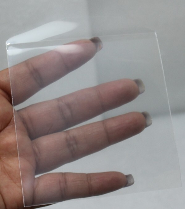 100 pieces 3-1/2 x 3-1/2" Mini Clear CPP Plastic Sleeve with Flap 100 Micron