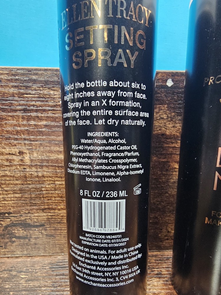 2 Ellen Tracy Professional Coverage Setting Spray - Day & Night - 8 Fl oz