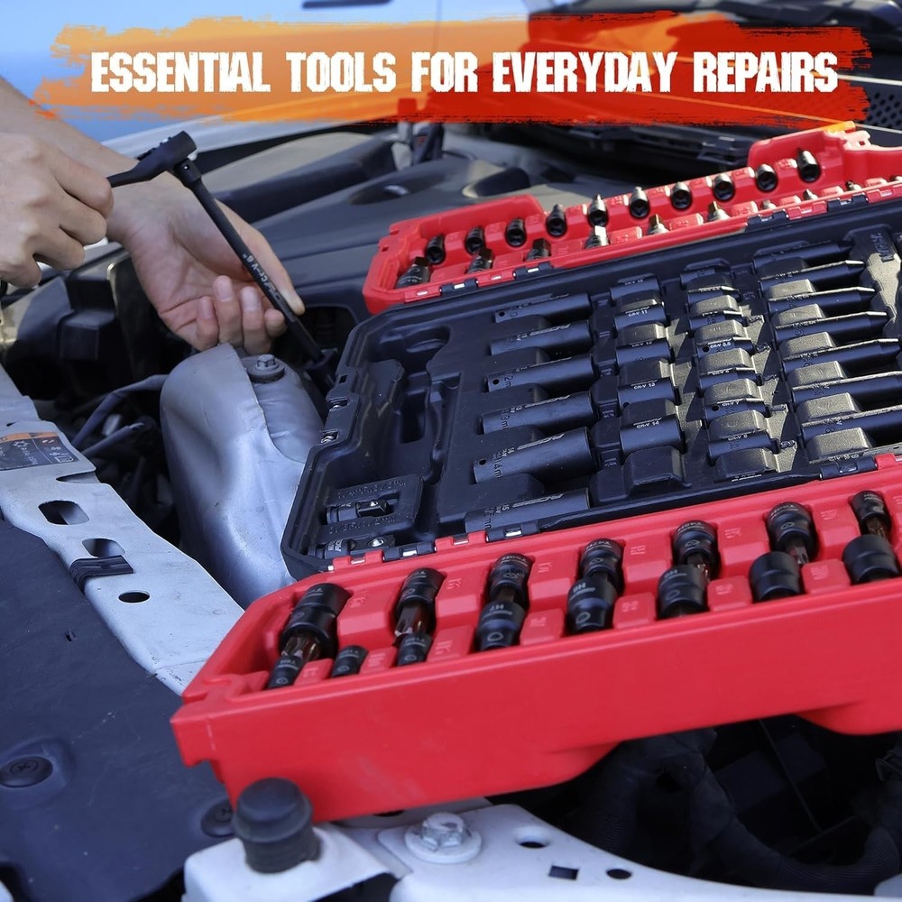 73-Piece Hex Torx Bit Impact Socket-Set, Master Impact Socket Set, SAE Metric