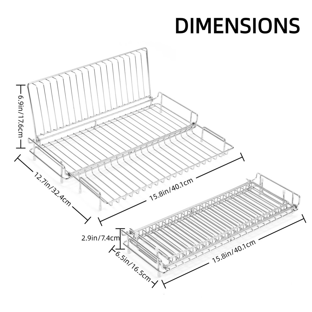 Foldable Dish Drying Rack, Small Racks, Collapsible Rack for Kitchen Counter -