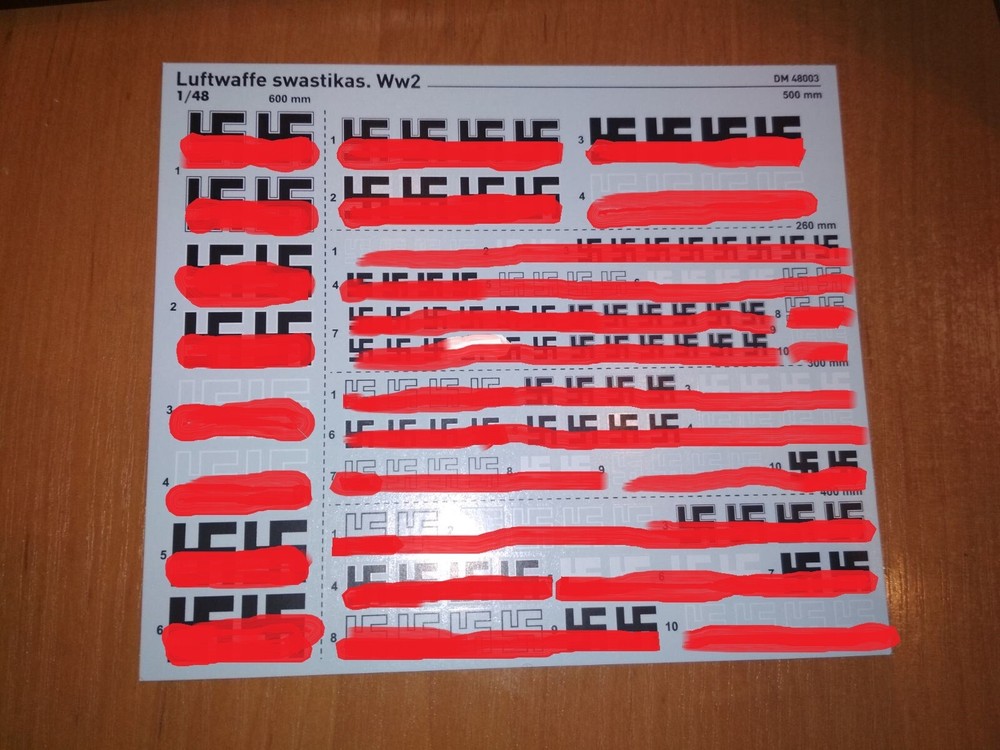 Danmodels DM 48003 Decals for modelling - Luftwaffe WW2 signs 1/48 scale