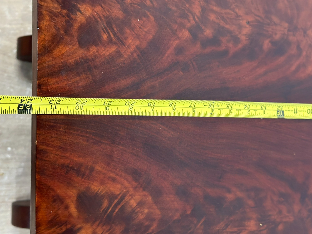 antique flame mahogany table empire classical drop leaf work night stand