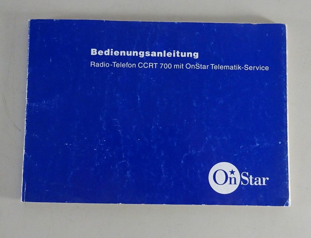 Operating Instructions Car Radio OnStar CCRT 700 01/2000