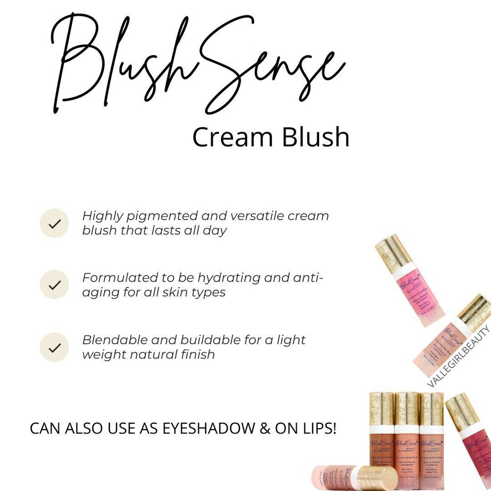 Authentic BlushSense, full size, long lasting blush, $2 Ship!