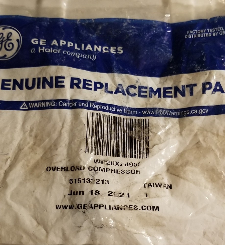 GE Thermal Overload Protector For Compressor Model# WP20X20905