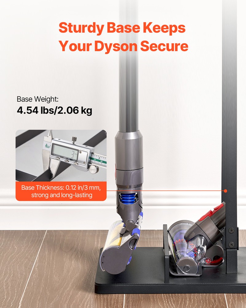 VEVOR Vacuum Stand for Dyson Multi-Models Stable Storage Bracket Holder Wheels
