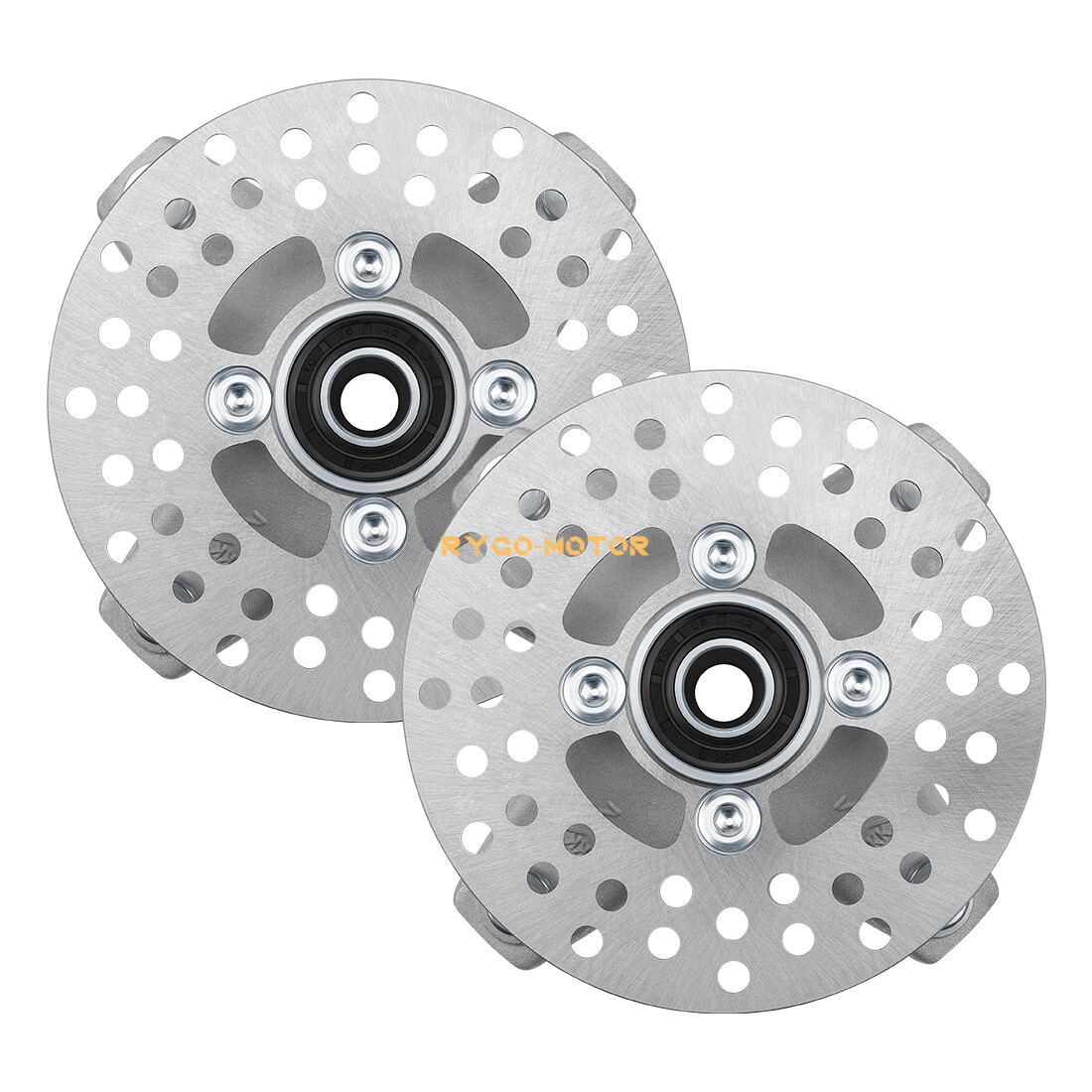 2 Front Wheel Hub & Rotor Kit For Yamaha Raptor 660R 700 700R YFM660R YFM700/R