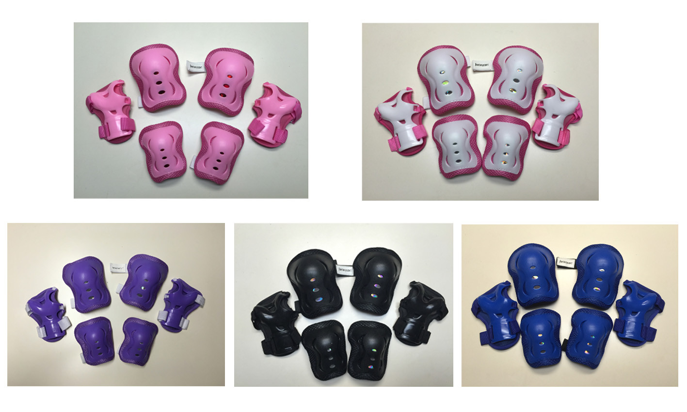 Fantasycart's Kid's Roller Blading Wrist Elbow Knee Pads Blades Guard 6 PCS Set