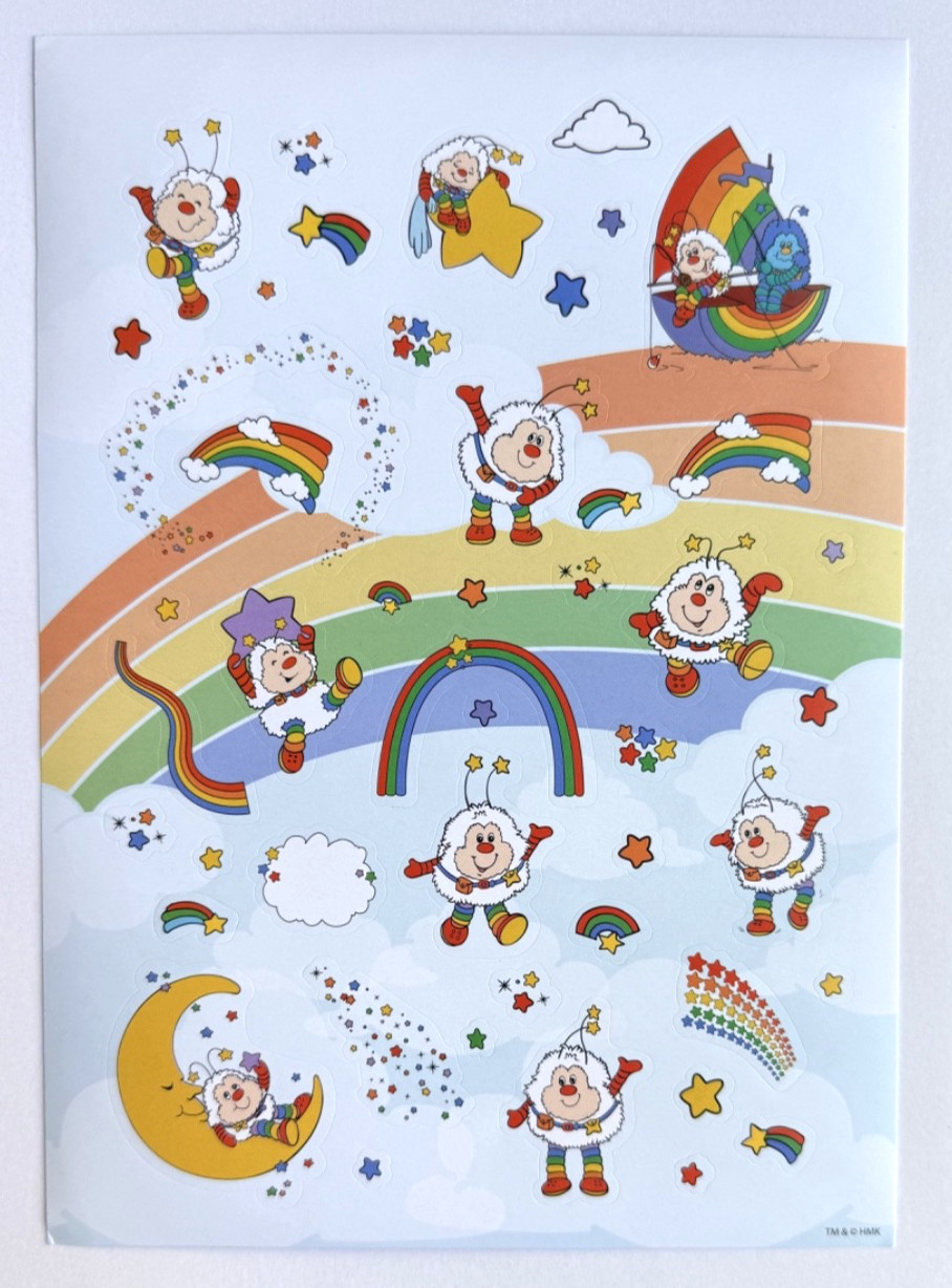 Hallmark HMK 🌈 Rainbow Brite 🌈 Sticker Sheet Rainbows Hammy, Twink and Friends