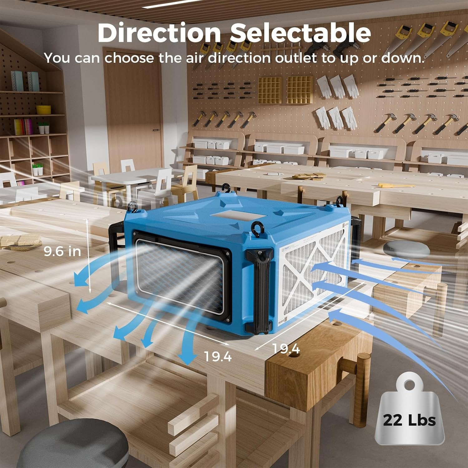 AlorAir Purecare 1080 Air Filtration System Dust Collector w/Remote